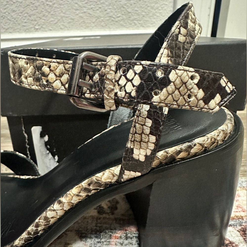 The Kooples Womens Python Square Toe Block Heel S… - image 8